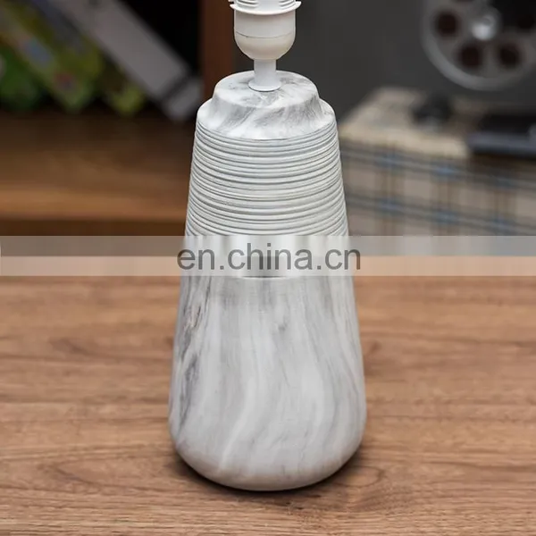 Nordic Style Modern Design Barrel Shape Large Cheap Retro Ceramic Base Table Lamp for Home Bedside photo-5