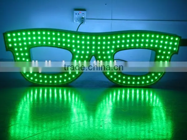 Hot!!! Green/ Blue Flashing Illuninated LED Advertising Signs for Optician photo-2