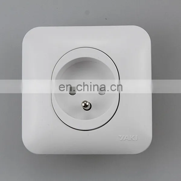 Yaki Hot Selling Fashion Classic Ellipse White Senior French Standard Socket Electric Items Wall Socket Light Switch photo-4