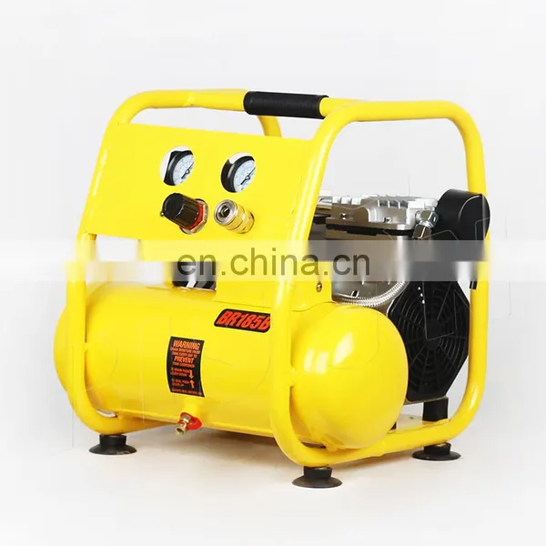 Bison Small Air Compressor 220V 6L Mobile Mini Silent Electrical Oil Free Air Compressor photo-3