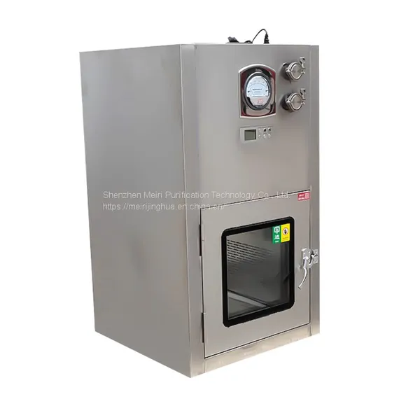 MRJH Explosion-Proof Laminar Flow Stainless Steel Radiation Protection Xenon Lamp Transfer Window/Pass Box for Clean Room photo-5