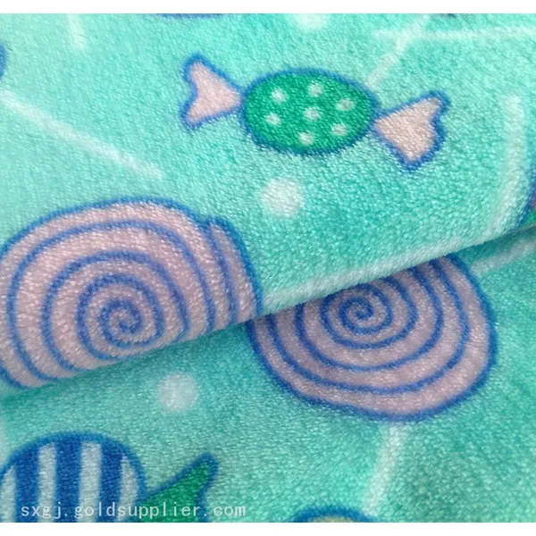 Online 100% Polyester Brushed Printed Flannel Fleece Fabric for Blanket photo-2