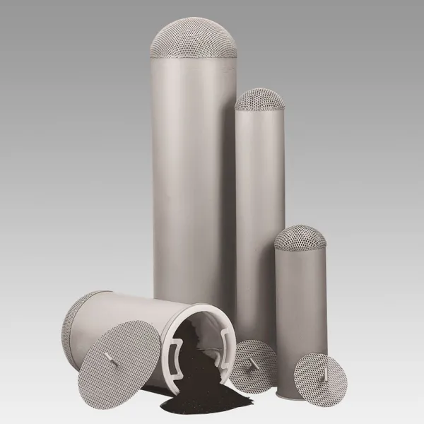 Aluminum Steel Perforated Pipe Filter Baskets OD27H45mm 0.165