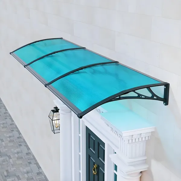 DIY Polycarbonate Sheet Roofing Plastic Bracket Canopy photo-3