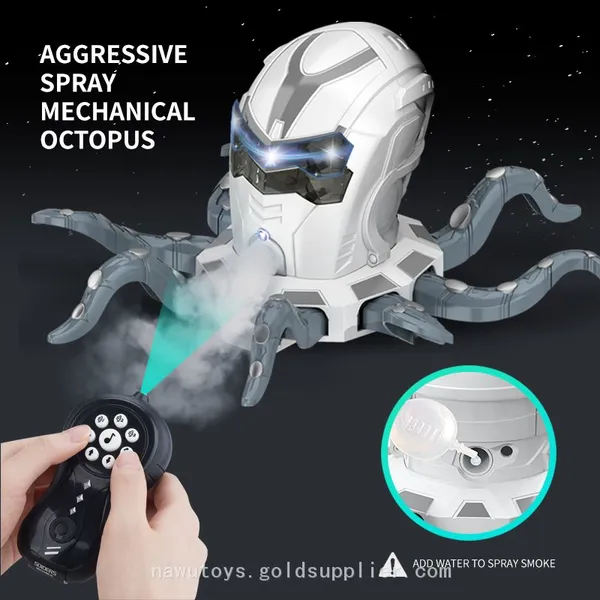 2.4G Dancing RC Spray Octopus Plastic Remote Control Animals Toy With Light and Music photo-3