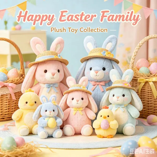Plush Toys - Chickens, Ducks, Cats, Bears, Dogs, Rabbits, Sheep, Easter, Birthday, Gifts, for Giving, Dolls, Celebrity Dolls