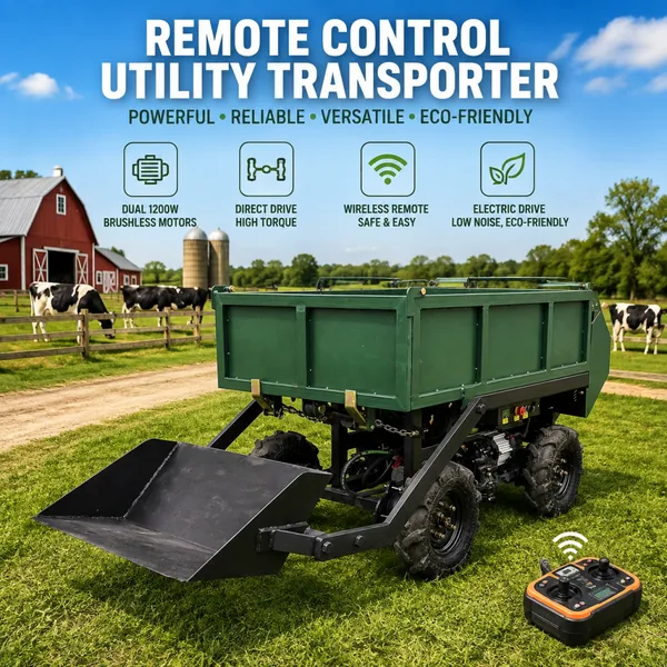 Remote Control Self Propelled Dumper Transporter for Material Handling in Agriculture Construction and Landscaping