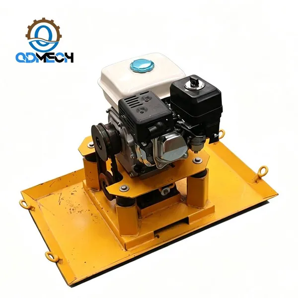 Mo-Qdmech Gasoline Plate Compactor Vibratory Compactor Machine Mo802 Cast Steel Base Plate 15KN 30cm Compaction