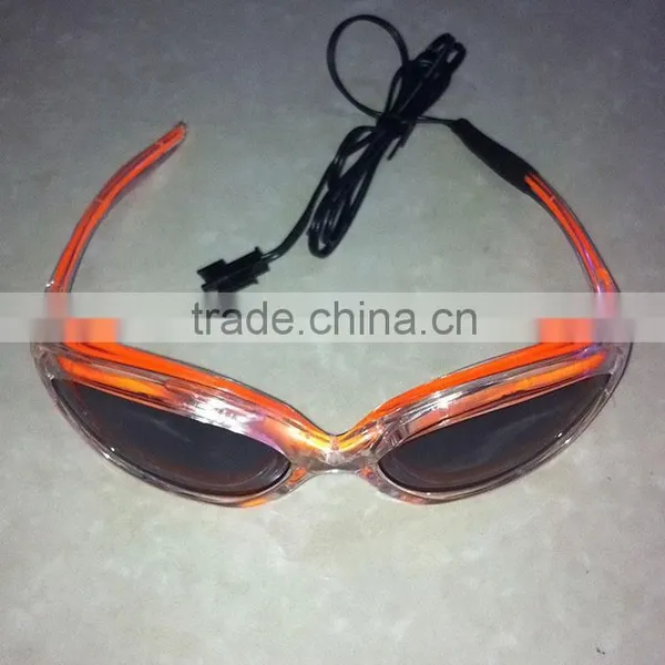 EL Neon Light Wire Sunglasses Orange photo-2