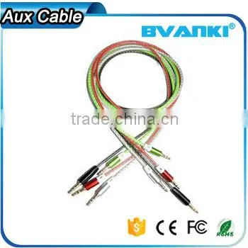2016 Top Selling Products in AUX Cable, 1m 3.5mm Male Mini Plug Stereo Audio Cable for Iphone 6s Phone Unlocked photo-3