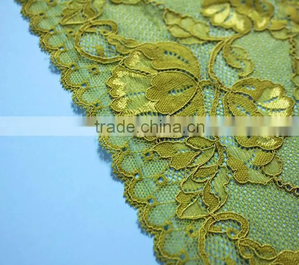 Hot Green Lace Fabric for Lady Bra photo-2