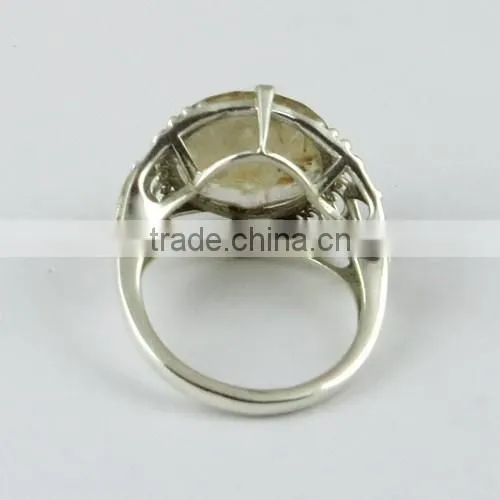 Big Dreams Golden Rutile Ring, Gemstone Silver Jewellery, Online Silver Jewellery photo-5
