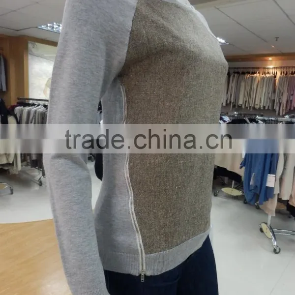2016 Spring and Autumn - White Color, Long Sleeved Short Sweater / Nylon / Viscose Wool photo-3