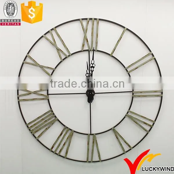 Large Retro Vintage Wall Metal Decoration Clock photo-3