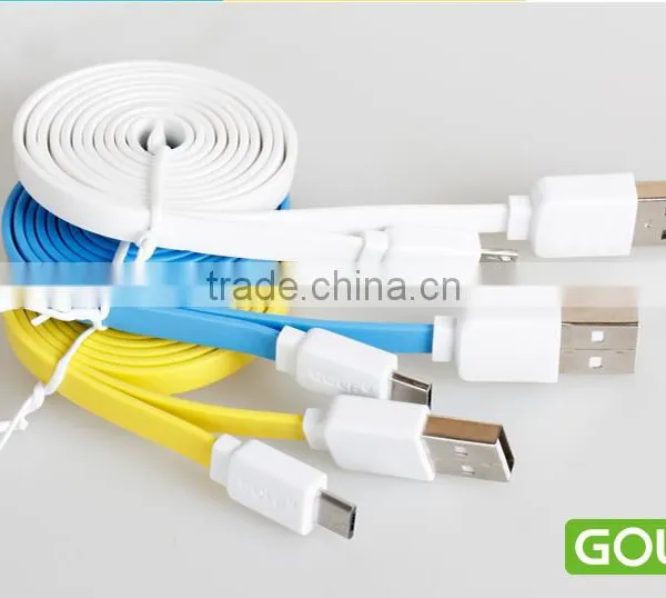 GOLF Fast Charging USB Flat Cable for Android Phone Quick Charge and Data Noodle Micro Cable for Android Device photo-3