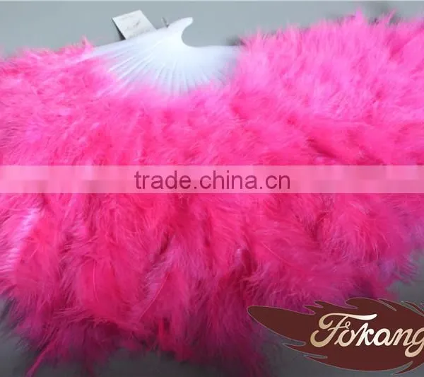 Handmade Craft Large Turkey Feather Hand Fan photo-3