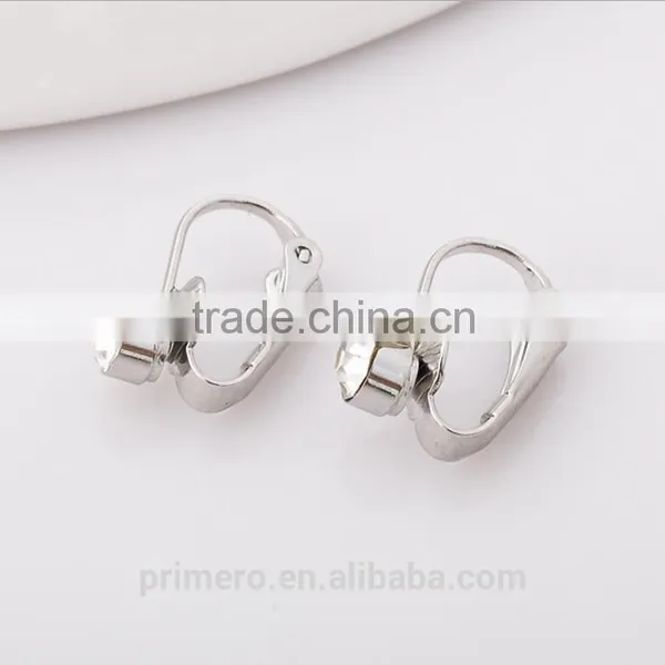 18K Gold/Silver Plate Clip On Pierced Earring Top Part Converter photo-2