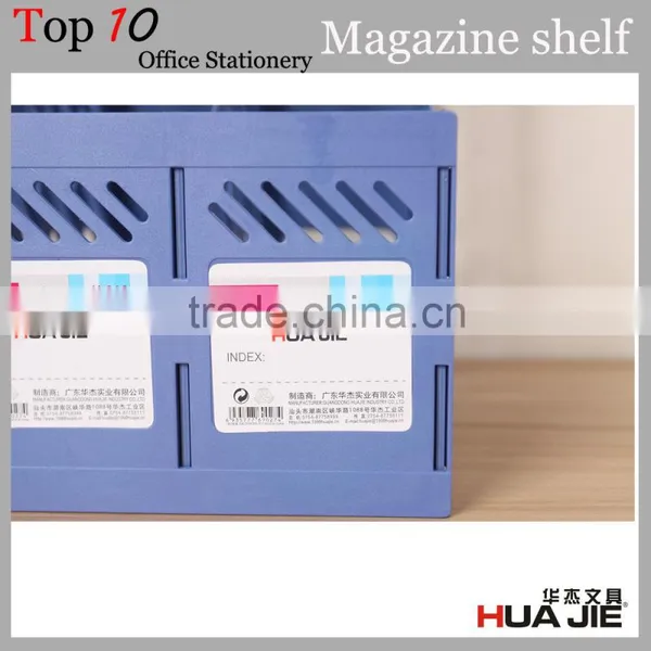 Logo Print Design Plastic Material Foldable Display Rack Assemble Magazine Shelf photo-5
