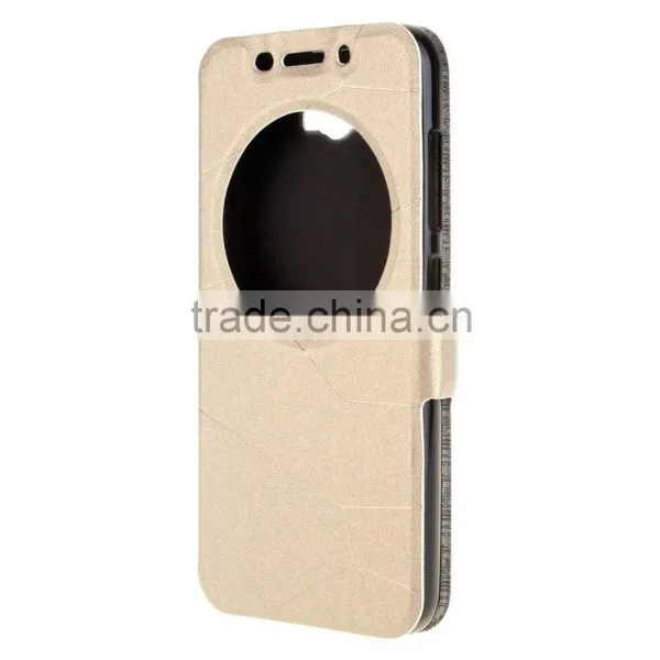 Keno Leathlux Simple Texture PU Leather View Window Magnetic Wallet Stand Protective Skin Flip Cover Case for Asus Zenfone Max photo-2