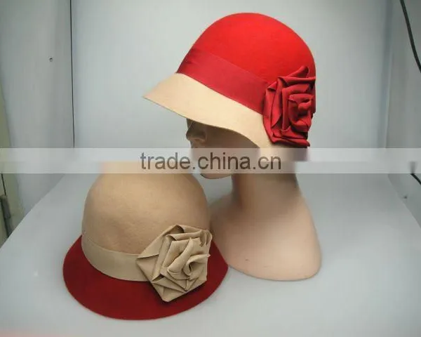 Lady Wool Felt Hats Cloche Hats