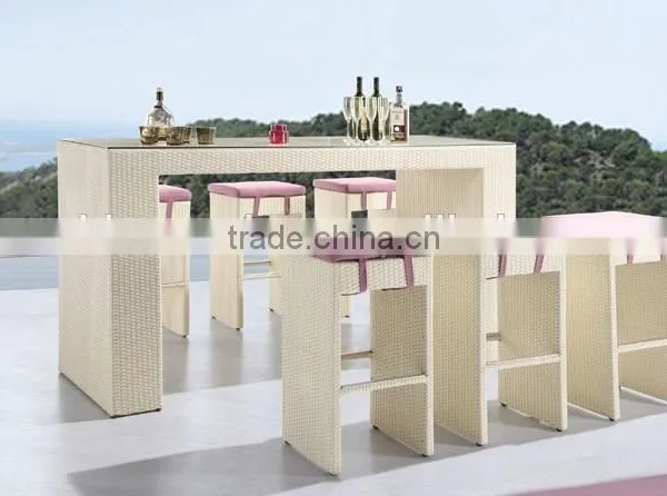 Popular Rattan Wicker Indoor Outdoor Bar Stool(DH-9558)
