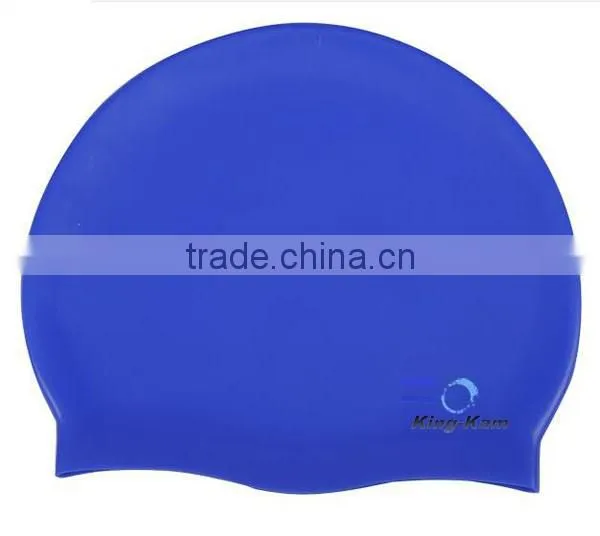 Blue silica swimming cap river swimming usage close-fitting cap