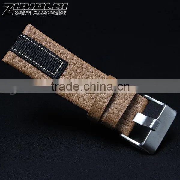 Leather Watch Strap 26mm With Fashionable Stainless Steel Buckle Wholesale 3PCS photo-5