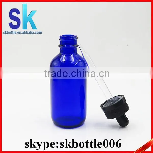 Blue Buston Glass Bottle 30ml With Glass Sharp Dropper photo-2