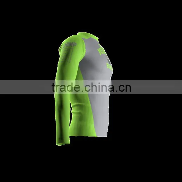 Polyester Spandex Long Sleeves Space Monkeys Compression Shirt/Rash Guard With Club Logo Player Name and Numbers at Sleeves photo-3