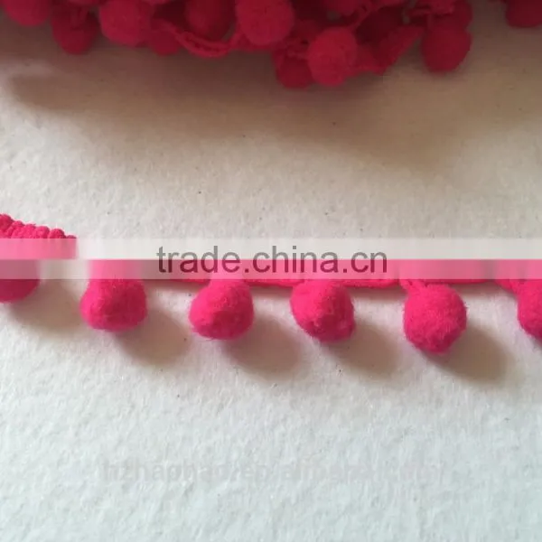 Pom Pom Trim (pom Size About 0.8 Cm), Mini Pom Pom Trim, Pink Trim, Pom Pom, Wholesale
