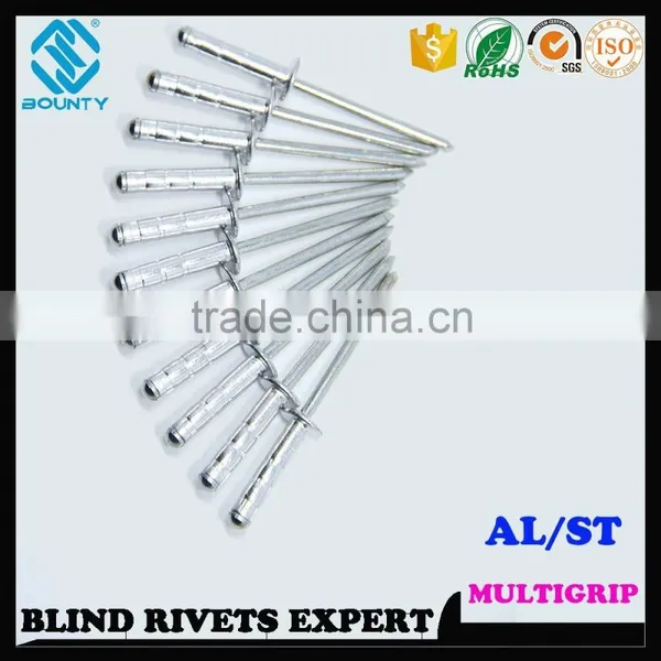 HIGH QUALITY FACTORY DOME HEAD ALU/ST MULTI GRIP RIVETS photo-4