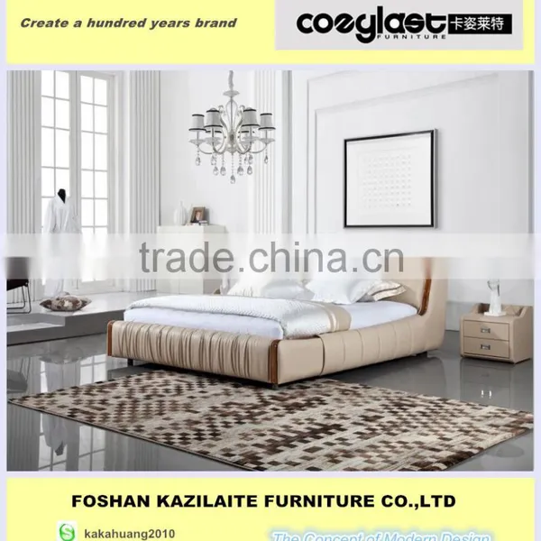 European Style Bedroom Modern Leather Beds