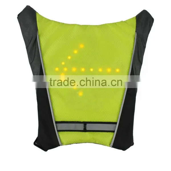 Reflective Flashing LED Backpack Luminous Safety Warning Direction Cycling/Hiking Backpack With Turn Signal Secutiry Pilot photo-2