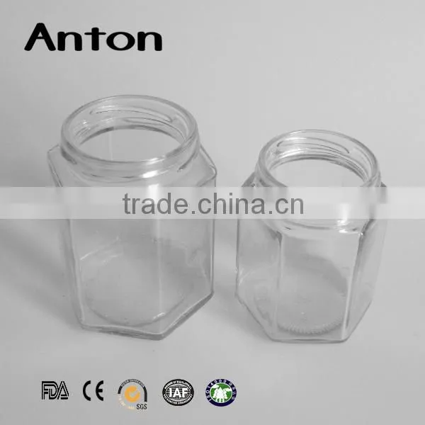 Various Capacity Footed Glass Storage Jar Sauce Bottles With Lid photo-4