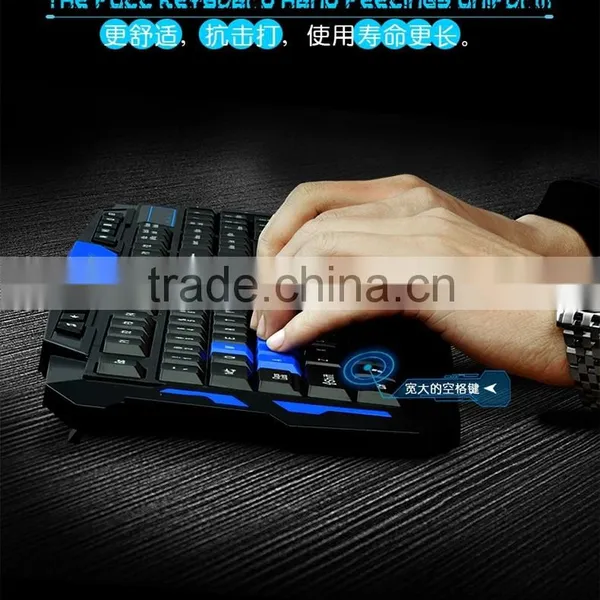 2.4G Wireless Ergonomic Usb Gaming Keyboard & 6 Buttons Optical Mouse Set photo-5
