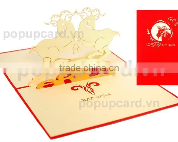 Aries New Zodiac 3d Pop up Card