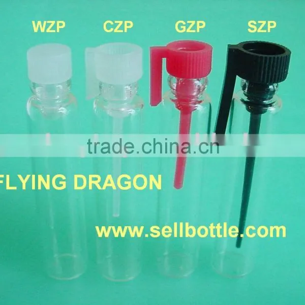 differnet sample vials with plug cap