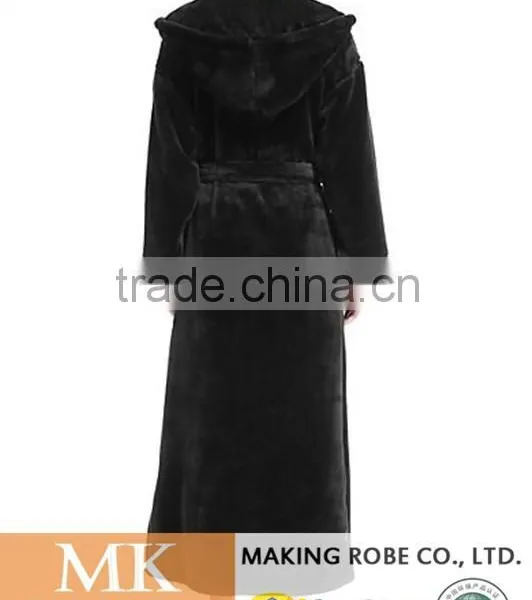 Ladies Hooded Luxury Fleece Dressing Gown photo-6