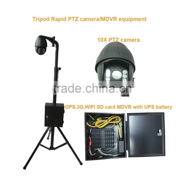 Tripod Rapid PTZ Equipment Include 10x PTZ,GPS/3G SD Card MDVR and UPS Battery , PTZM804 photo-3