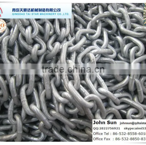 High Quality U1 Hot Dip Galvanized Open Link Anchor Chain for Marine