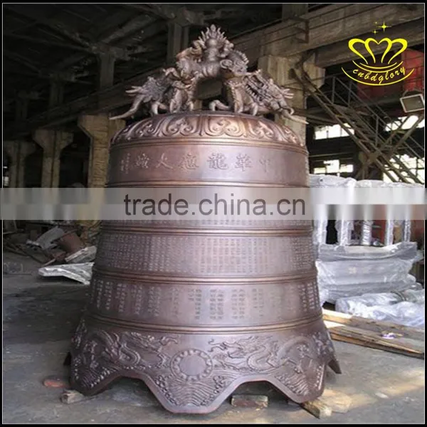 China Regional Feature Bronze Outdoor Shiny Bell Sculpture photo-4