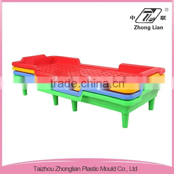 Nursery School Eco Friendly Children Cheap Plastic Stacking Bed photo-5