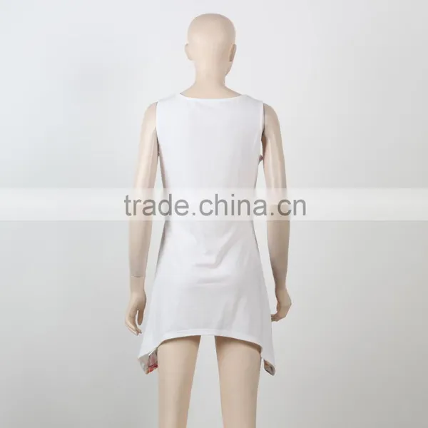 Young Girls Flower Fancy Dress Costumes Tank Printed Dress 2016 Summer photo-2