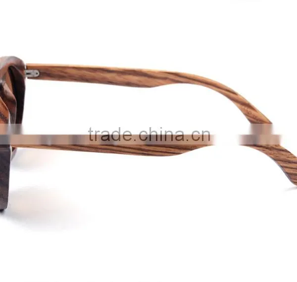 New Style Handmade Natural Bamboo Wood Round Frame Wooden Sunglasses for Women photo-4