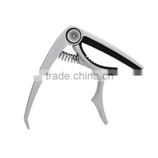 Guitar Capo Zinc Alloy Pull Pins for Acoustic Electric Guitars Unique Versatile Silver photo-4