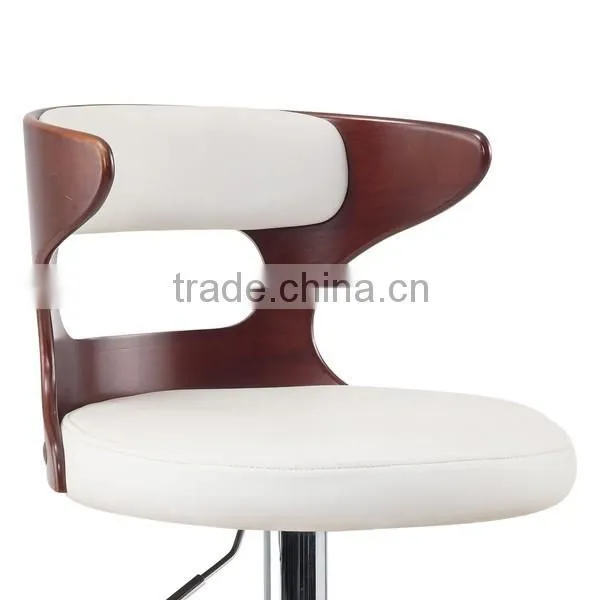 2015 New White PU Oak Wood Modern Bar Stool for Living Room photo-2