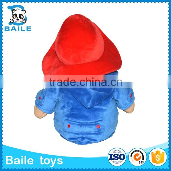 High Quality Plush Stuffed Teddy Bear Toy With Hat and Cloth photo-3