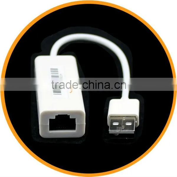 New USB 2.0 to 10/100Mbps Ethernet RJ45 Network Lan Card Adapter for Mac Win7 White from Dailyetech