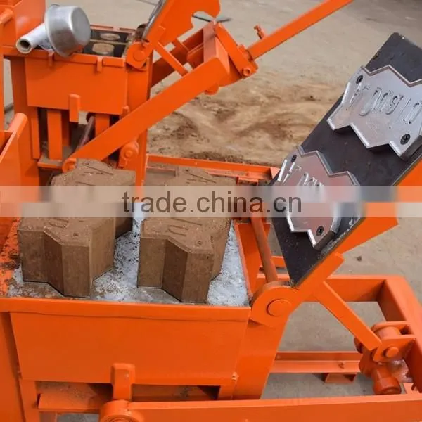 Manual Compressed Earth Block Machine Small Manual Cement Interlock Brick Machine/ Manual Fly Ash Brick Making Machine QMR 2-40 photo-2