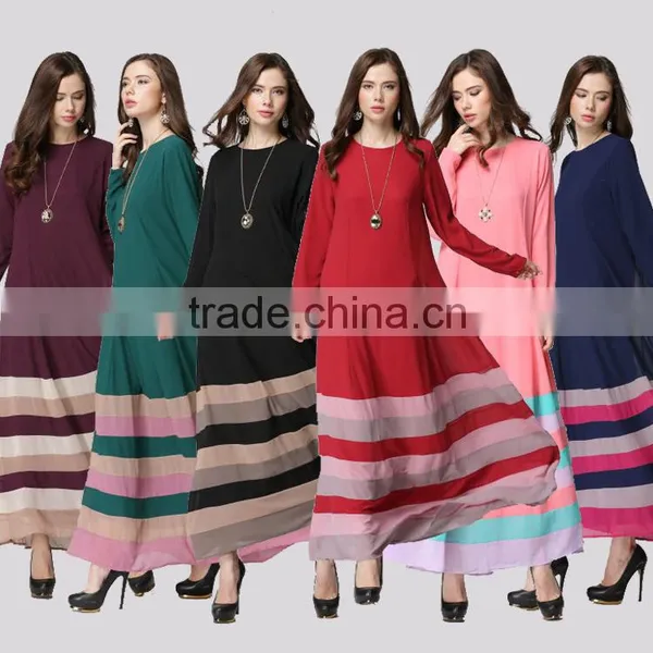 Chiffon Abaya Fashion Design Long Dress Cheap Abaya Model Baju
